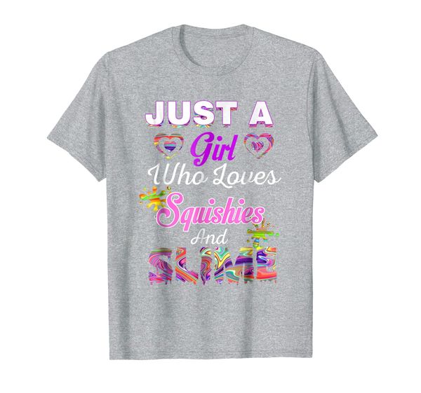 

just a girl who loves squishies and slime shirt, White;black