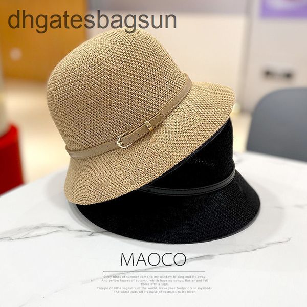 

brand cap carveshat female summer sunshade sunscreen fisherman's hat counter new fashion versatile foreign style folding knitting tempe, Blue;gray