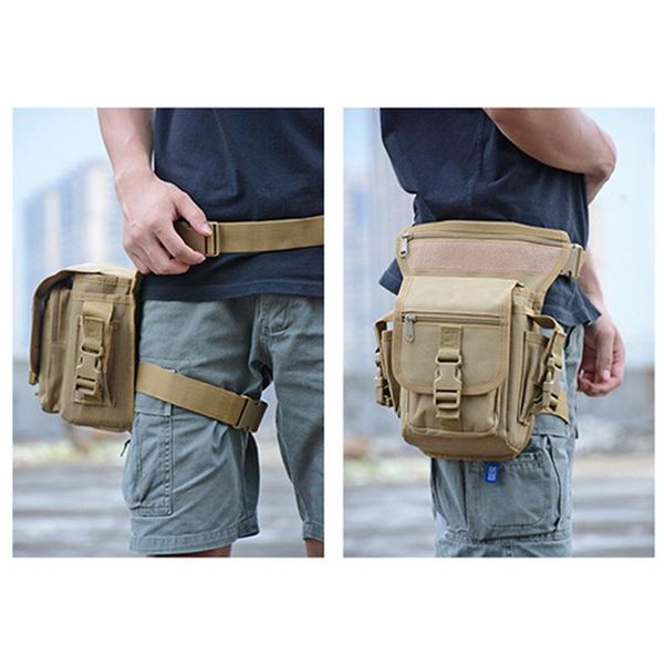 

outdoor bags military tactic multi-function waist leg bag pack riding hiking thigh cell phone pouch water holder