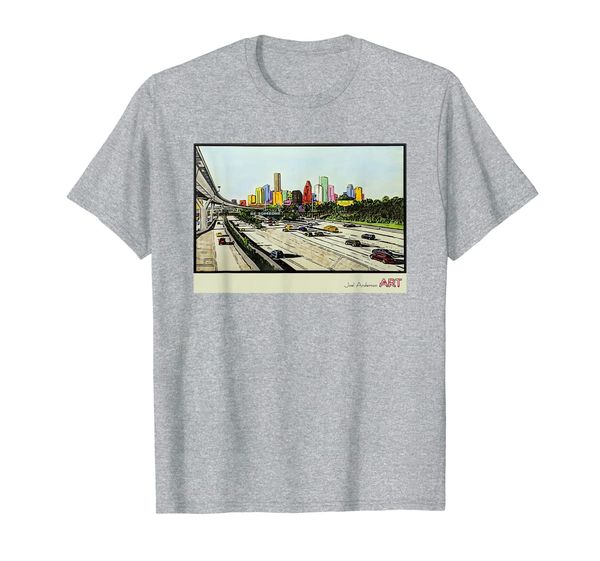 

houston texas skyline - be someone t-shirt, White;black