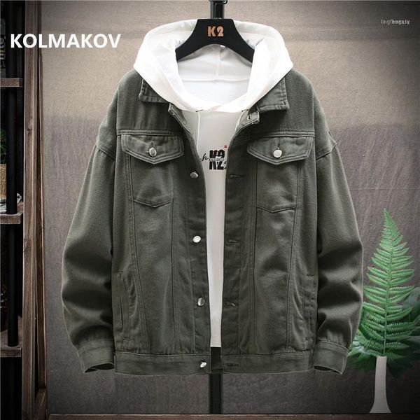 

men's jackets 2021 spring autumn men denim jacket jean coats good quality cotton coat fashion size s-3xl1, Black;brown