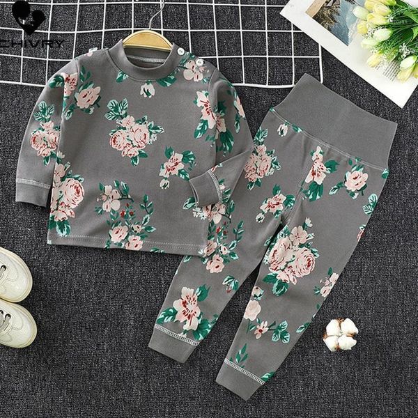 

clothing sets kids boys cotton pajama cartoon print o-neck cute t-shirt with pants baby girls children autumn clothes1, White