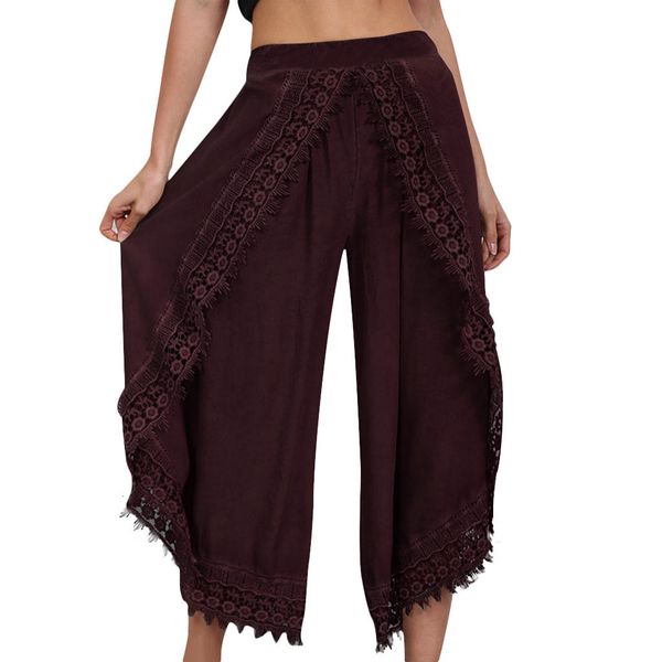 

2021 new fashion pantalon femme casual trousers elegant and comfortable women plus siz wide leg pants hvmg, Black;white