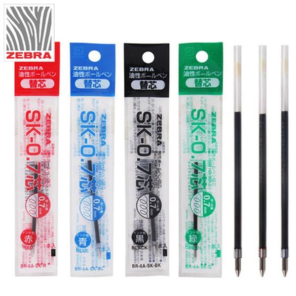 

ballpoint pens 10pcs/lot japan zebra sk-0.7 pen refill multi-function 0.7mm for b4sa1, Blue;orange