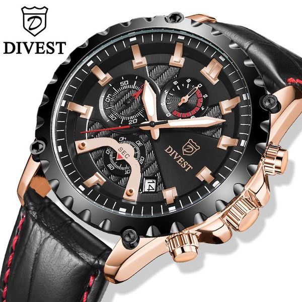 

wristwatches divest male clock business men's quartz wrist watch military waterproof sport men relogio masculino, Slivery;brown