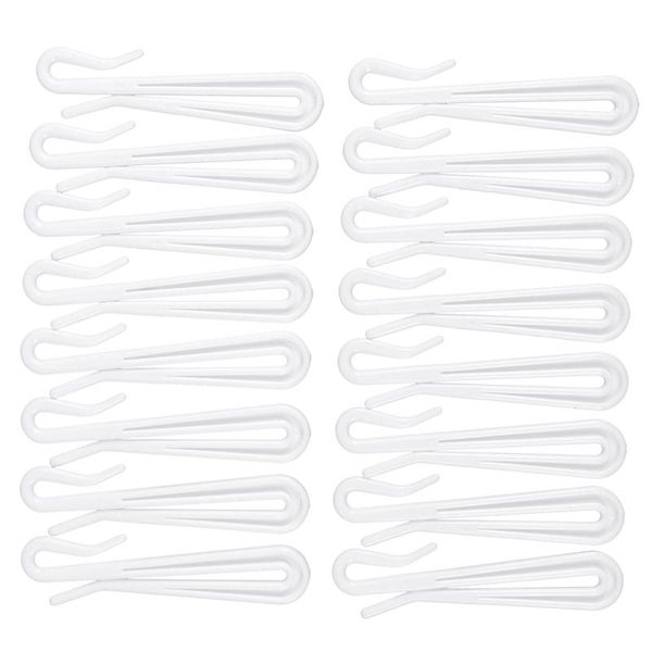 

plastic window curtain hooks 16 pcs white