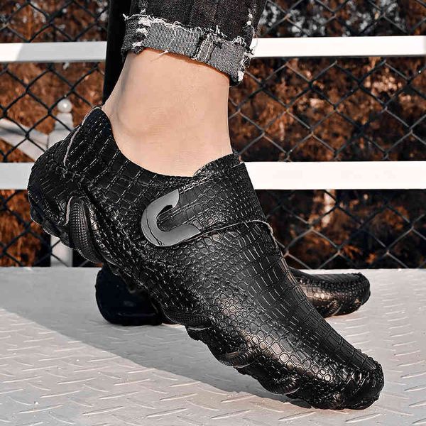 

dress shoes genuine leather men moccasins slip on soft casual loafers handmade leisure shoes breathable flats comfortable for men 00nj, Black