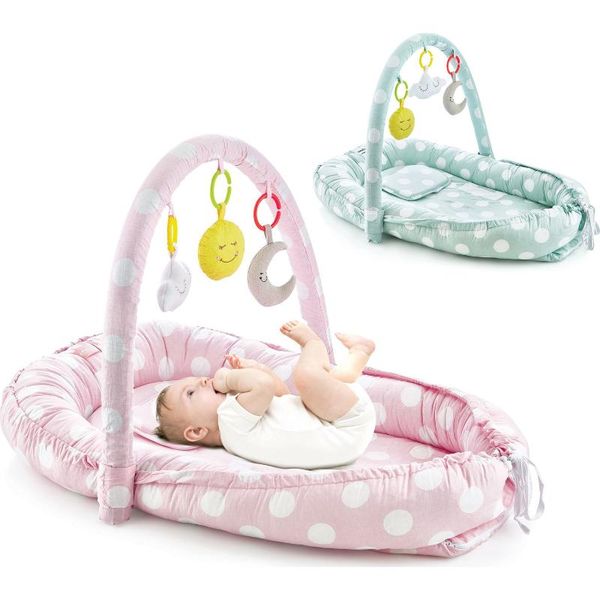 

bedding sets baby nest bed with pillow portable crib travel toddler cotton born bumper