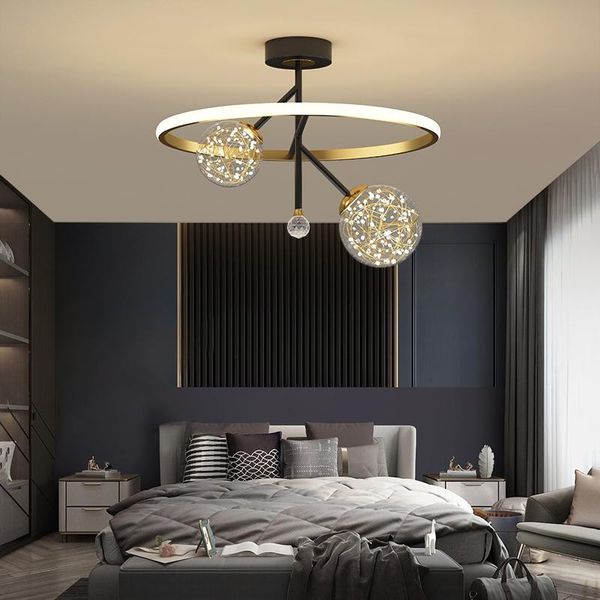 

chandeliers modern led ceiling chandelier for living room study bedroom balcony kitchen round glass lampshade home fixtures