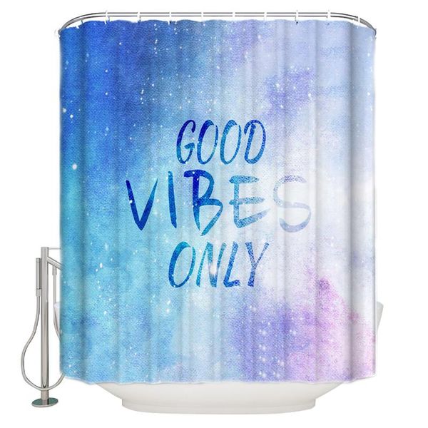 

shower curtains text on purple gradient starry sky curtain waterproof polyester bath
