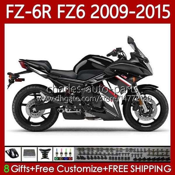 Moto Corpo para Yamaha FZ6 FZ 6 R N 600 6R 6N FZ-6N 09-15 Bodywork 103No.18 FZ600 FZ6R FZ-6R 09 10 11 12 13 14 15 FZ6N 2009 2010 2012 2013 2015 2015 Fairings OEM Lustroso Black