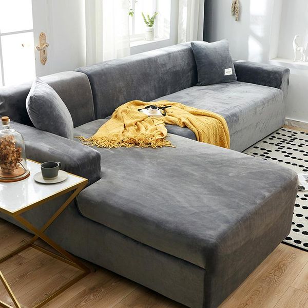 

chair covers nordic velvet solid color sofa cover all-inclusive universal elastic cushion