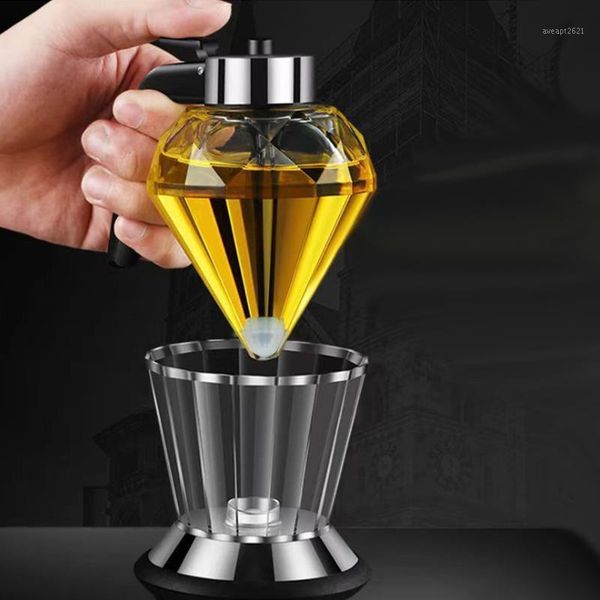 

storage bottles & jars 200ml glass oil can exquisite pressing diamond pot