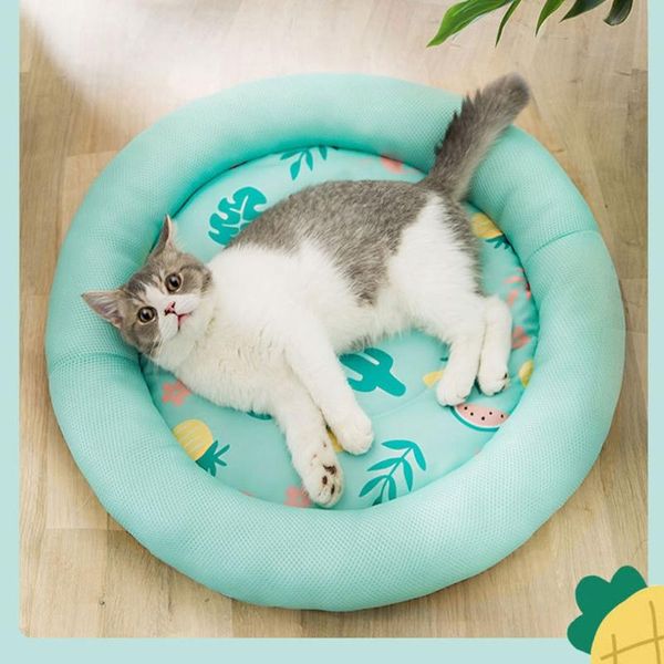 

cat beds & furniture ice silk pet self cooling mat bed litter no electricity sleeping removable easy clean summer