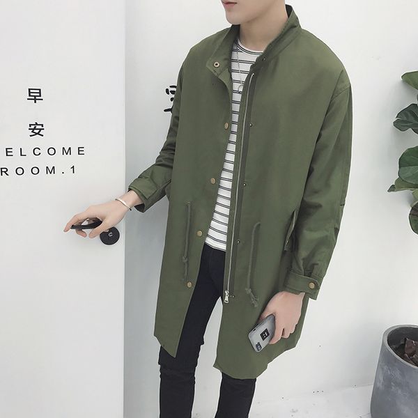 

autumn winter add cotton swag jackets for men hip hop mens coats and jackets army green man windbreaker ma1 long bomber jacket, Tan;black