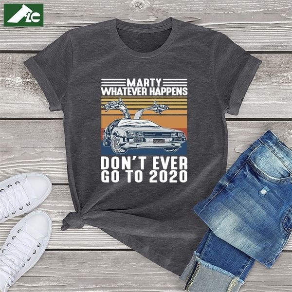 

kawaii t shirt women marty whatever happens don't ever go to women clothes summer kpop white t-shirt men female 210304