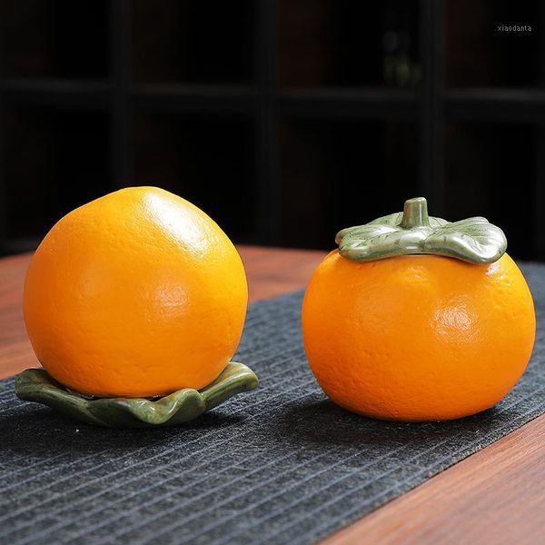 

storage bottles & jars orange tea ceramic small food sealed household simulation fruit jewelry necklace box candy