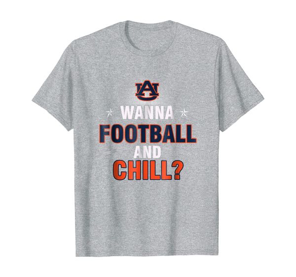 

auburn tigers football and chill t-shirt - apparel, White;black