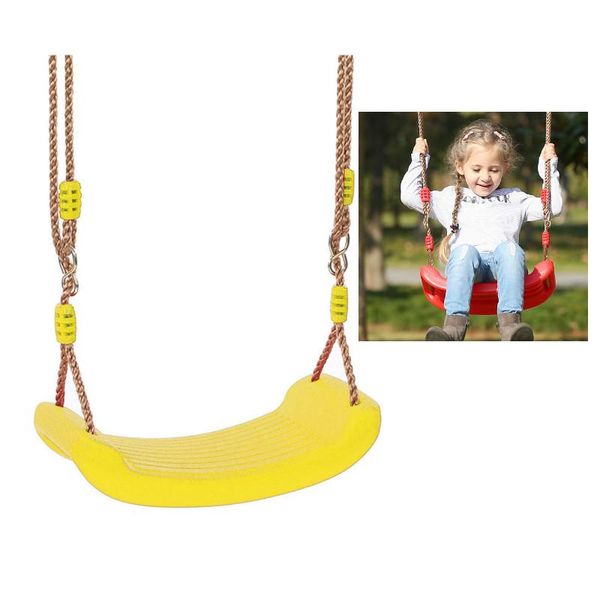 

camp furniture garden swing kids hanging seat toys with height adjustable ropes indoor outdoor curved board chair
