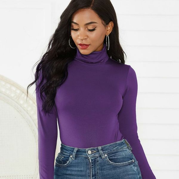 

2021 new long sleeve women bodysuit autumn winter female mock neck warm clothes slim fit fashion solid body suit 12 colors 2vew, Black;gray