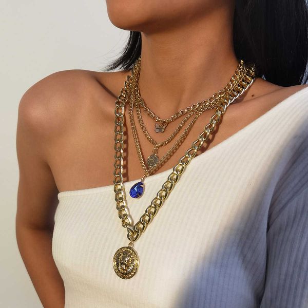 

fashion jewelry personality exaggeration clavicle butterfly simple alloy necklace female, Silver