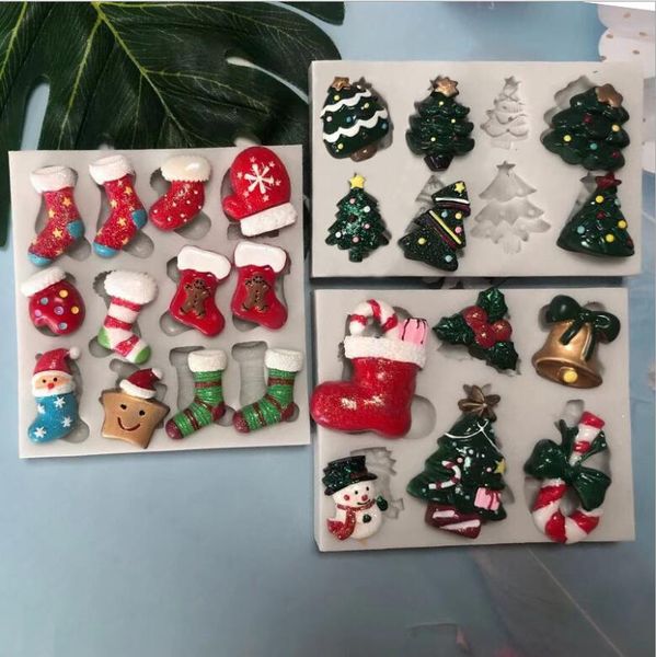 Christmas Toy 3D Cookie Cake Plunger Cutter Baking Mould Cookie Stamp Biscuit DIY Mold Fondant Cake Decorating Tools