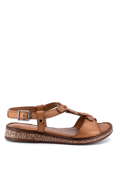 

sandals elite 691011 women 's genuine leather tan, Black