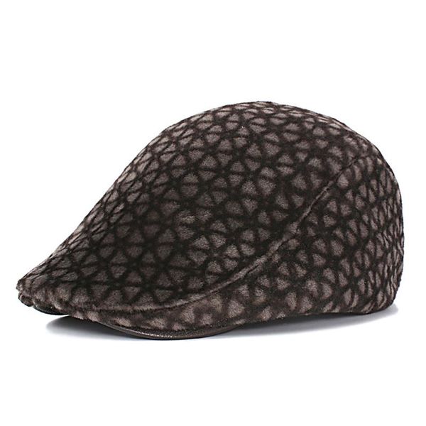 

berets fashion autumn winter men women sheepskin peaked cap warm flat beret hat outdoor windproof waterproof casquette, Blue;gray
