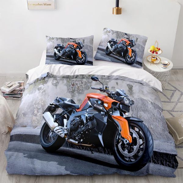 

bedding sets motorcycle set single twin full  king size bed aldult kid bedroom duvetcover 3d anime 037