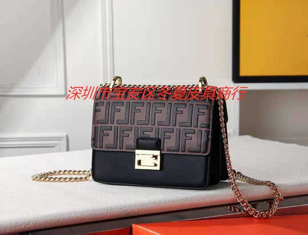

2021 f new cowhide women's bag can be slanted back and fashionable with lgzly