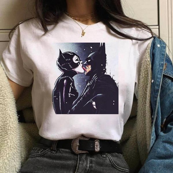 

new summer women cartoon kiss t-shirt fashion cool tshirt tees harajuku tee fashion ladies t-shirt clothes femme, White