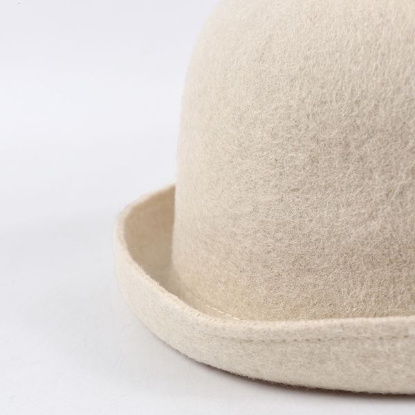 

2021 new winter women wool fedoras casual solid color crimping hats zx70, Blue;gray