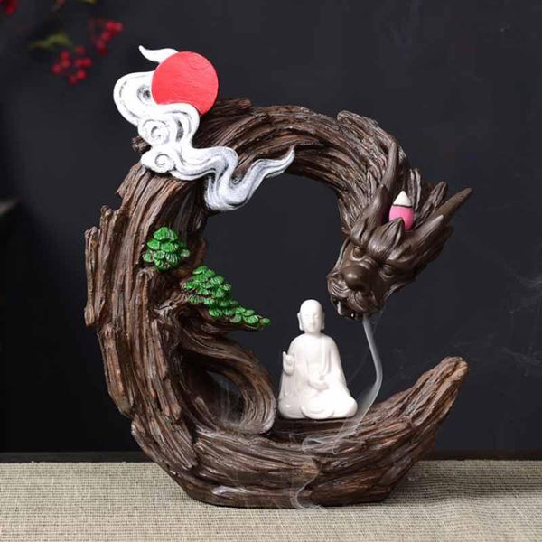 

fragrance lamps 1pc burner high mountain running water, dragon incense home decoration