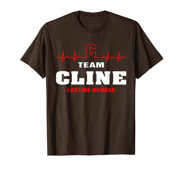 

team cline lifetime member shirt surname, last name gift t-shirt, White;black
