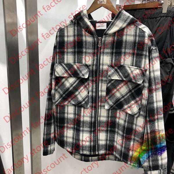 

striped hoodie hooded men women 1 zipper pullover sweatshirts, Black