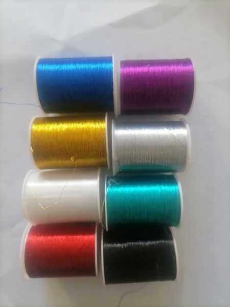 

metalic colour 100m fly tying rod guider tying line
