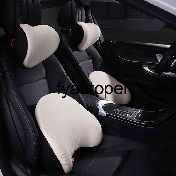 Set di cuscini per il collo dell'auto a forma di cuore Memory Foam Sedile posteriore automatico Poggiatesta posteriore Supporti lombari Accessori per fodere per cuscini da viaggio