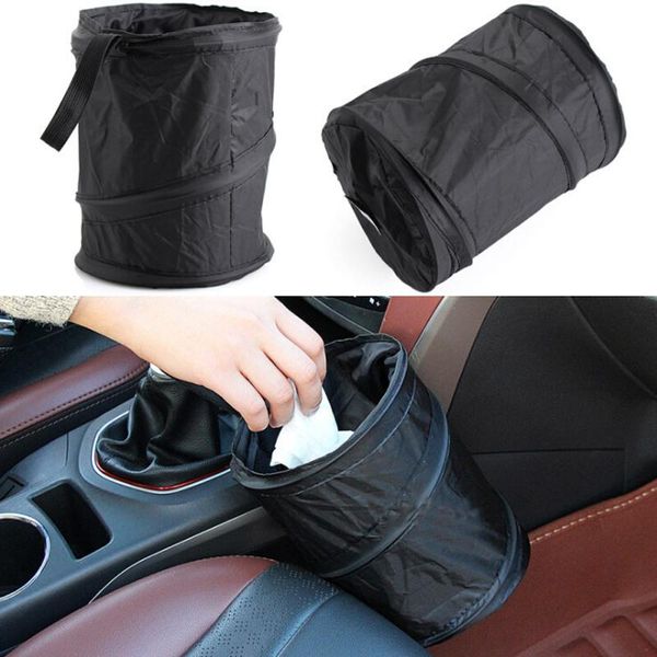 

car organizer black collapsible trash can storage bucket back bag