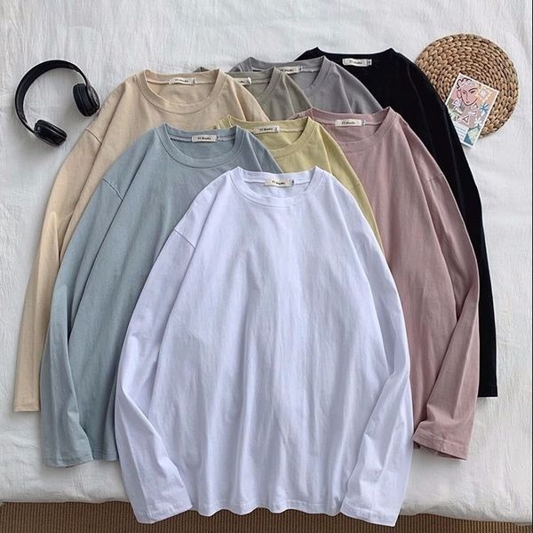 

8 colors women t-shirts short sleeve casual loose bottoming solid female basic ladies tee shirt summer plus size clothes 210302, White