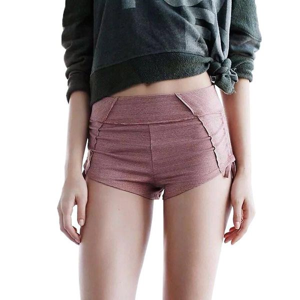 

yoga outfits gym shorts sports lace rib fabric pants women slimming casual running fitness, White;red