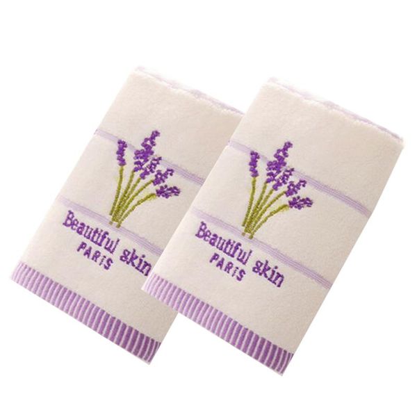 

towel 2pcs lavender cotton soft towels absorbent cloth 74x34cm