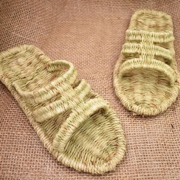 

slippers 2021 chinese ancient sandals handmade men and women version summer woven personalized collection shoes work s, Black