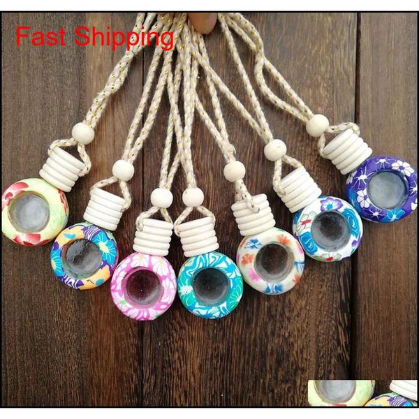 

8ml hanging car perfume floral bottle fragrance diffuser bottle air freshner empty glass essential oil bottle car ac qyldgw homes2007, Silver