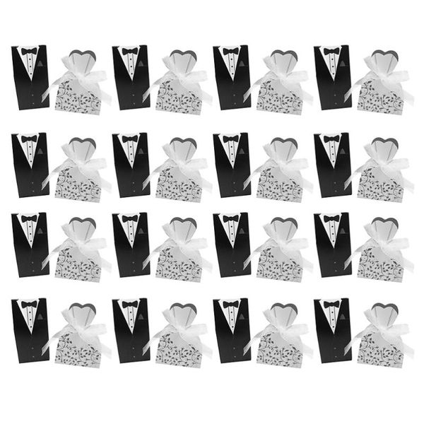 

gift wrap 40pcs bride groom candy storage boxes wedding paper sweets party favors