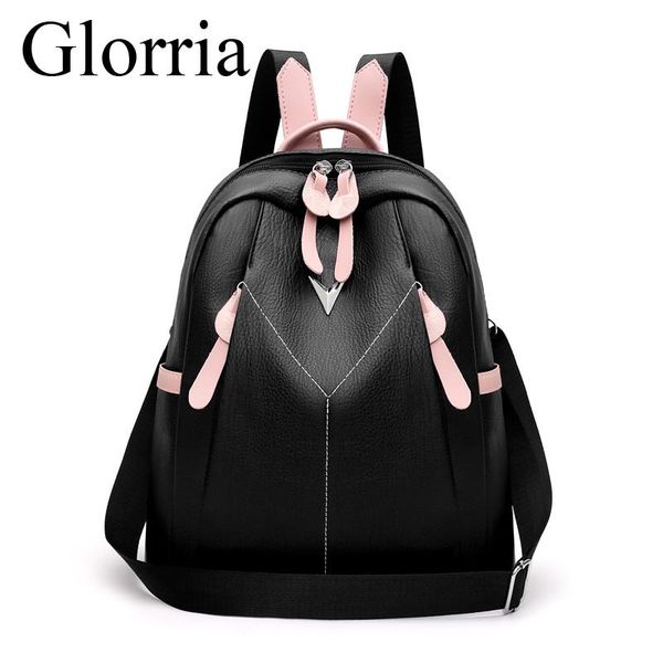 

outdoor bags backpack for woman pu leather zipper young girls female school shoulder bag bagpack mochila feminina
