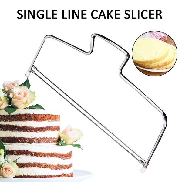 

baking & pastry tools double line adjustable wire cake slicer cutter tool leveler stainless steel slices kitchen