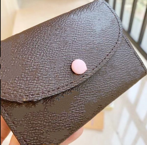 

2021 new wholesale leather wallet for women multicolor luxurydesigner short wallet card holder women purse classic zipper pocket victorine, Brown;gray