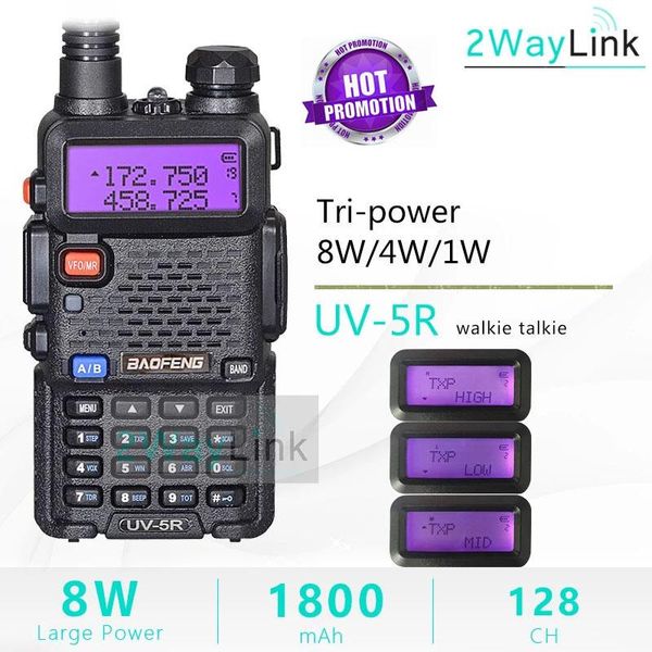 

walkie talkie baofeng uv-5r 8w 5w professional cb radio station uv 5r transceiver vhf uhf uv5r hunting ham 82 9r