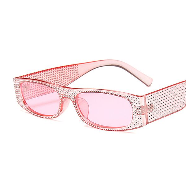 

fashion square women's sunglasses designer sunglasses female imitation diamond small frame ocean color oculos de sol, White;black