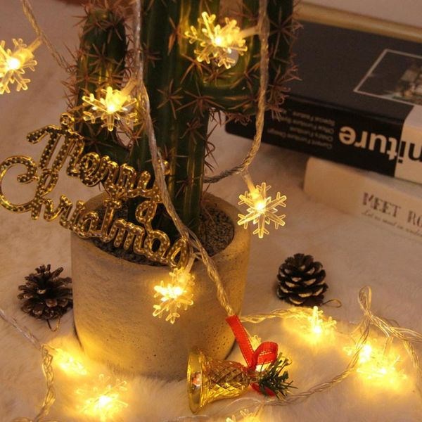 

strings battery oprearted led snowflack garland lights 6m fairy string lamp for home party holiday christmas diy decoration